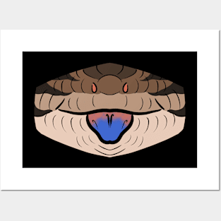 Indonesian Blue Tongue Skink Mask Posters and Art